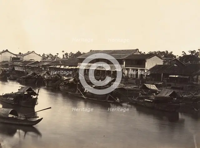 Vue de la Ville Chinoise (Cholen) Feuille No. 3, Saïgon, Cochinchine, 1866. Creator: Emile Gsell.