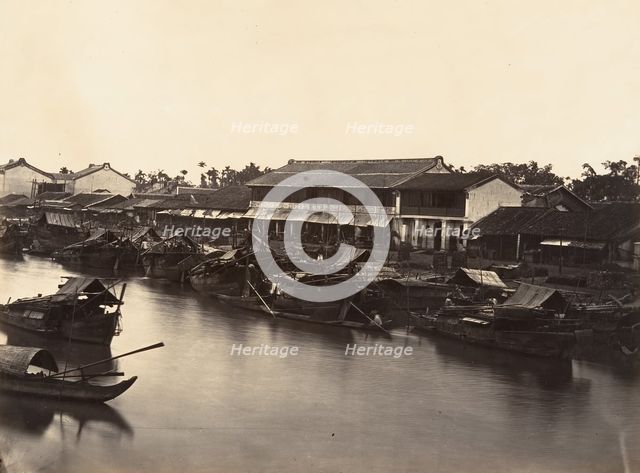 Vue de la Ville Chinoise (Cholen) Feuille No. 3, Saïgon, Cochinchine, 1866. Creator: Emile Gsell.