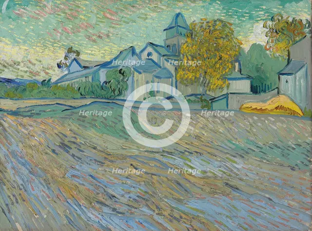 Vue de l'asile et de la Chapelle de Saint-Rémy, 1889. Artist: Gogh, Vincent, van (1853-1890)
