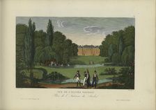 Vue de l'Elysée Bourbon, prise de l'intérieur du jardin , 1817-1824. Creator: Courvoisier-Voisin, Henri (1757-1830)