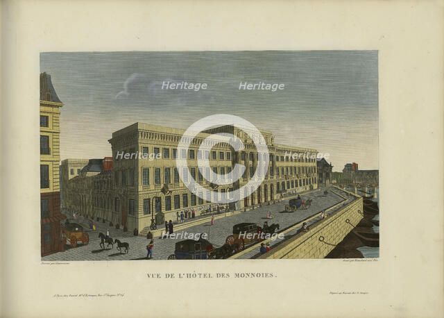 Vue de l'hôtel des Monnoies, 1817-1824. Creator: Courvoisier-Voisin, Henri (1757-1830).
