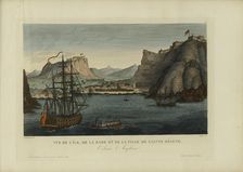 Vue de l'île, de la rade et de la ville de Sainte-Hélène, 1817-1824. Creator: Courvoisier-Voisin, Henri (1757-1830)