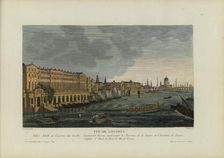 Vue de Londres, palais Adelfi ou caserne des Gardes Somerset House, renfermant les..., 1817-1824. Creator: Courvoisier-Voisin, Henri (1757-1830)