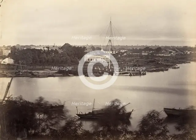 Vue de Saïgon (Feuille No. 1), 1866. Creator: Emile Gsell.