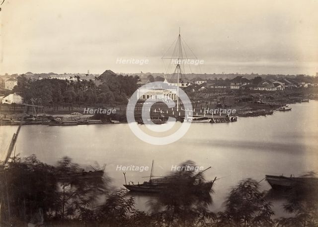 Vue de Saïgon (Feuille No. 1), 1866. Creator: Emile Gsell.
