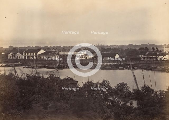 Vue de Saïgon (Feuille No. 2), 1866. Creator: Emile Gsell.