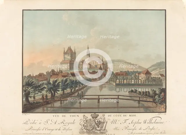 Vue de Thun du Cote du Midi, probably 1776. Creator: Jean Francois Janinet.