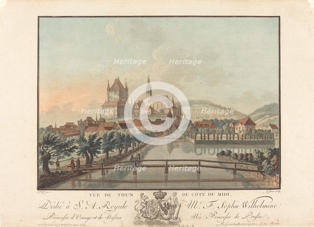 Vue de Thun du Cote du Midi, probably 1776. Creator: Jean Francois Janinet.