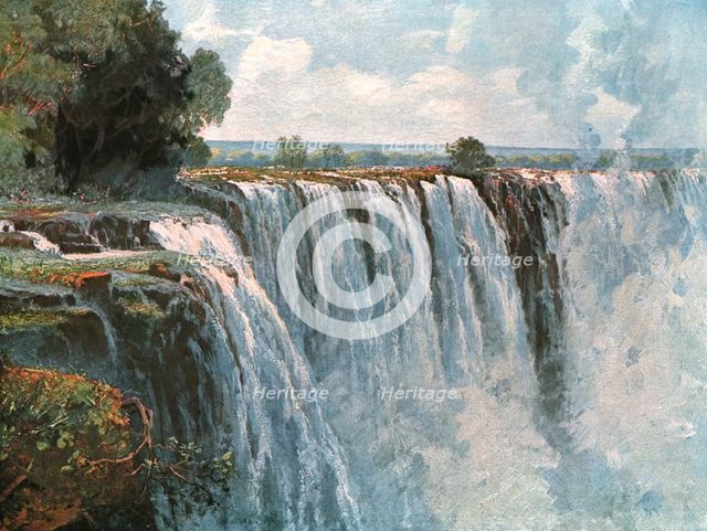 ''Vue des chutes Victoria (Zambeze); Afrique Australe', 1914. Creator: Unknown.