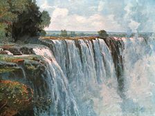 'Vue des chutes Victoria (Zambeze); Afrique Australe 1914. Creator: Unknown