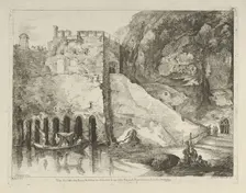 Vue des debris des bains de Neron from Differentes vues dessiné d'après nature... ..., 18th century. Creator: Adélaide Allou