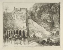Vue des debris des bains de Neron from Differentes vues dessiné d'après nature... ..., 18th century. Creator: Adélaide Allou