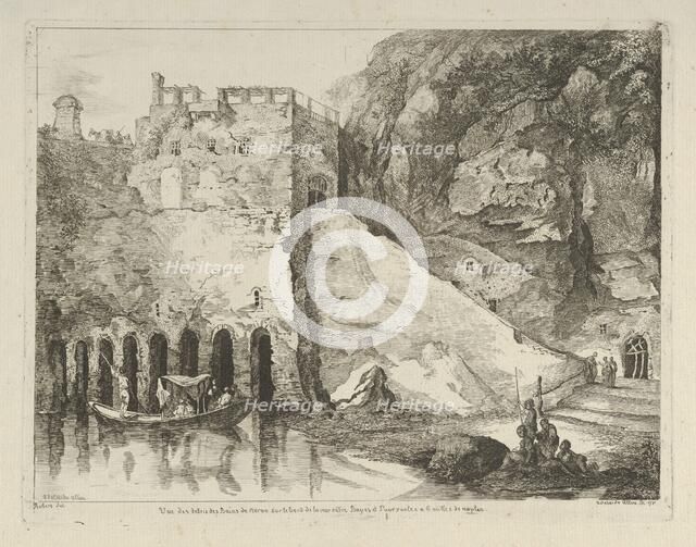 Vue des debris des bains de Neron from Differentes vues dessiné d'après nature... ..., 18th century. Creator:  Adélaide Allou.