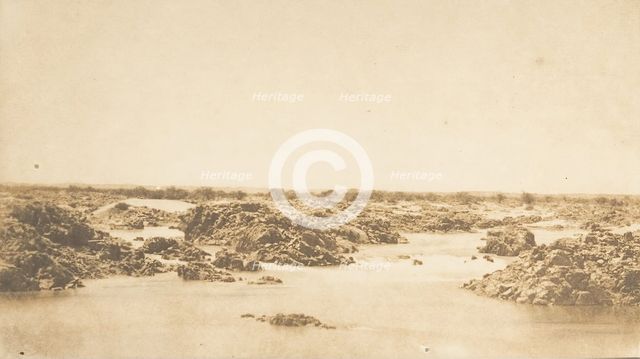 Vue des rapides de la Seconde Cataracte, March 1850. Creator: Maxime du Camp.
