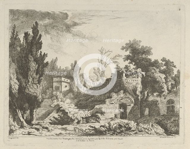 Vue des restes d'un théâtre from Differentes vues dessiné d'après nature... dans l..., 18th century. Creator:  Adélaide Allou.