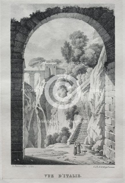 Vue dItalie, 1820. Creator: Godefroy Engelmann (French, 1788-1839).