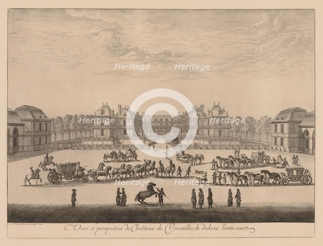 Vue et perspective du Château de Versailles, de dedans lanti-cour, 1664. Creator: Israël Silvestre (French, 1621-1691).
