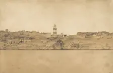 Vue générale d'Esné (No. 2, partie médiale), 1849-50. Creator: Maxime du Camp