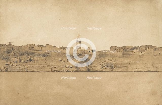 Vue générale d'Esné (No. 2, partie médiale), 1849-50. Creator: Maxime du Camp.