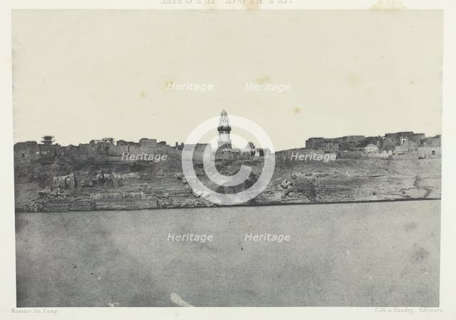 Vue Générale d'Esneh, Haute-Egypte, 1849/51, printed 1852. Creator: Maxime du Camp.