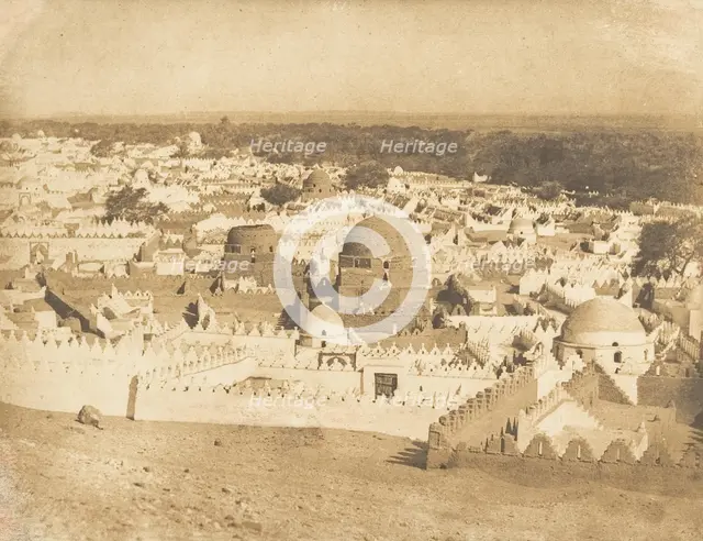 Vue générale du Cimetière de Siout, 1849-50. Creator: Maxime du Camp.