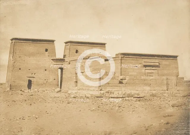 Vue générale du Temple de Dakkeh (Pselcis), prise au Nord, April 5, 1850. Creator: Maxime du Camp.