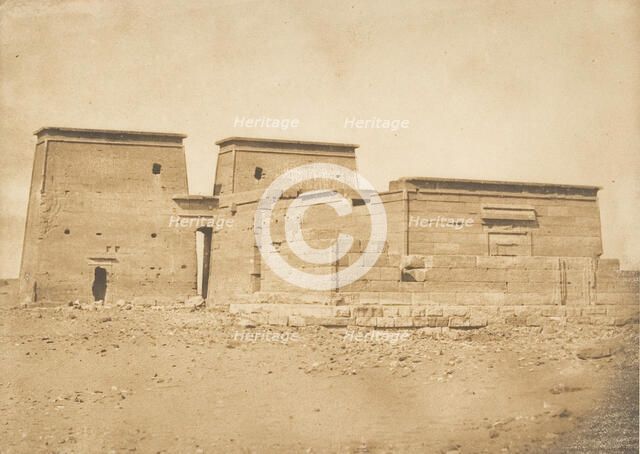 Vue générale du Temple de Dakkeh (Pselcis), prise au Nord, April 5, 1850. Creator: Maxime du Camp.