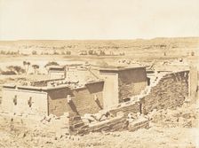 Vue générale du Temple de Kalabcheh (Talmis), prise de la montagne, April 8, 1850. Creator: Maxime du Camp