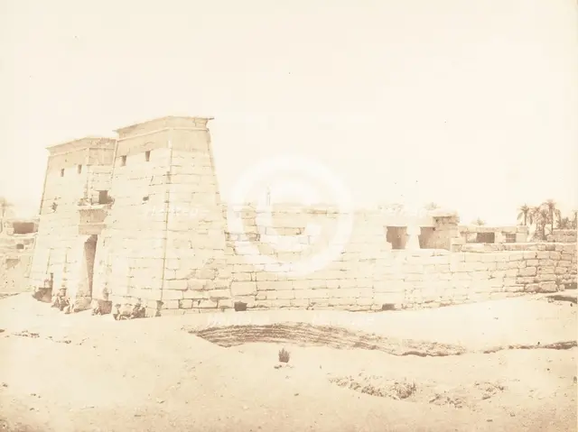 Vue générale du Temple de Khons, à Karnac, Thèbes, 1849-50. Creator: Maxime du Camp.
