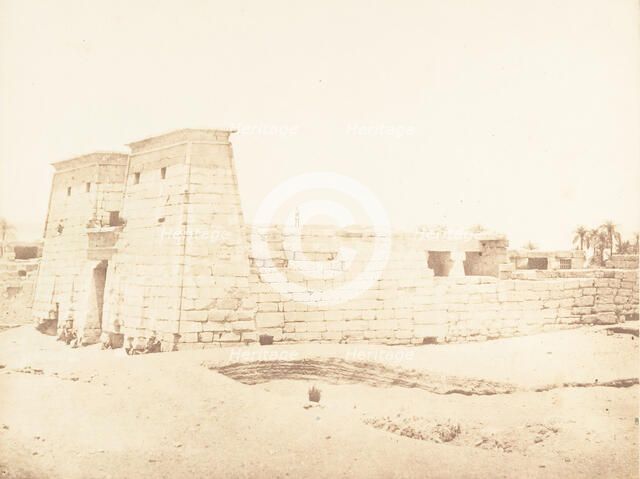 Vue générale du Temple de Khons, à Karnac, Thèbes, 1849-50. Creator: Maxime du Camp.
