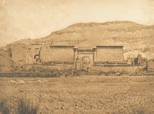 Vue générale de Médinet-habou, prise de l'Est (Thèbes), 1849-50. Creator: Maxime du Camp