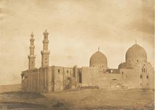 Vue générale de la Mosquée et du Tombeau de Sultan Bezkouk, El-Melek..., December 1849-January 1850. Creator: Maxime du Camp