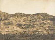 Vue générale de la Nécropole de Thèbes (Gournah), 1849-50. Creator: Maxime du Camp