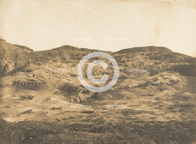 Vue générale de la Nécropole de Thèbes (Gournah), 1849-50. Creator: Maxime du Camp.