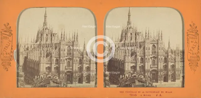 Vue Generale de la Cathedrale de Milan a Milan, 1860s. Creator: Adolphe Block.