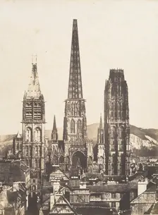 Vue générale de la Cathédrale de Rouen, 1852-54. Creator: Edmond Bacot