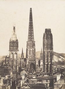 Vue générale de la Cathédrale de Rouen, 1852-54. Creator: Edmond Bacot