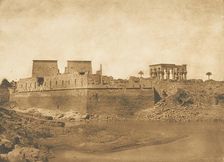 Vue générale de l'ile de Philae, prise de la pointe Sud de l'ile de Begueh, 1849-50. Creator: Maxime du Camp