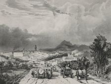 Vue generale de Riom, Auvergne, 1829. Creator: Adrien Dauzats (French, 1804-1868)