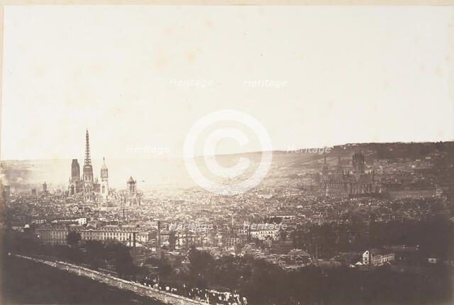 Vue générale de Rouen, 1852-54. Creator: Edmond Bacot.