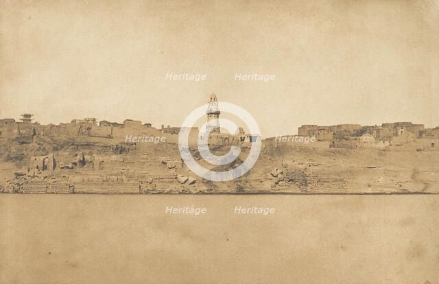 Vue générale d'Esné (No. 2, partie médiale), 1849-50. Creator: Maxime du Camp.