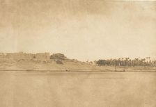 Vue générale d'Esné (No. 3, pointe Nord), 1849-50. Creator: Maxime du Camp