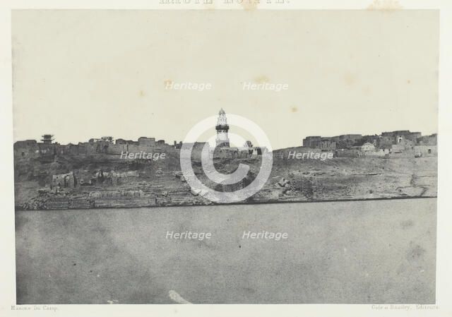 Vue Générale d'Esneh, Haute-Egypte, 1849/51, printed 1852. Creator: Maxime du Camp.