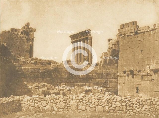 Vue générale des ruines de Baâlbek, prise à l'Est, September 1850. Creator: Maxime du Camp.
