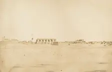 Vue générale des Ruines de Louxor, prise de l'Ouest (Thèbes), 1849-50. Creator: Maxime du Camp