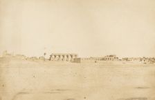 Vue générale des Ruines de Louxor, prise de l'Ouest (Thèbes), 1849-50. Creator: Maxime du Camp
