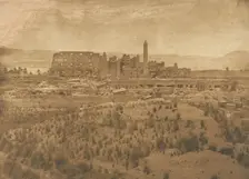 Vue générale des Ruines du Palais de Karnac (prise à l'Est) - Thèbes, 1849-50. Creator: Maxime du Camp
