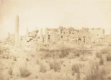 Vue générale des ruines du Palais de Karnac, prise du Nord, 1849-50. Creator: Maxime du Camp