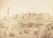 Vue générale des ruines du Palais de Karnac, prise du Nord, 1849-50. Creator: Maxime du Camp