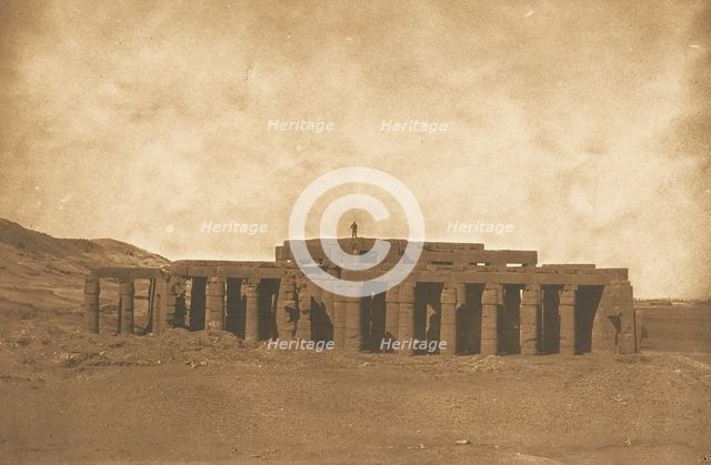 Vue générale des Ruines du Rhamesseum, à Thèbes (Tombeau d'Osymandian), 1849-50. Creator: Maxime du Camp.